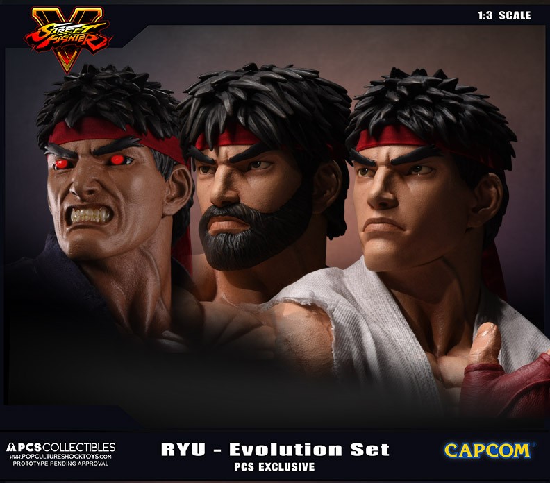 Street Fighter Ryu Evolution 1/3 Scale Exclusive Statue Set